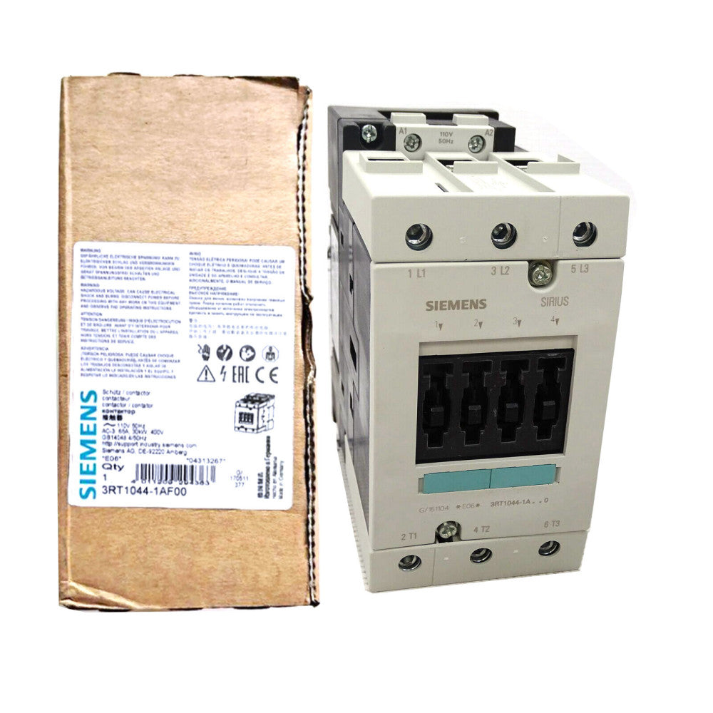 NEW SIEMENS 3RT1044-1AF00 3RT1 044-1AF00 PLC CONTACTOR 50Hz 3-POLE 30kW