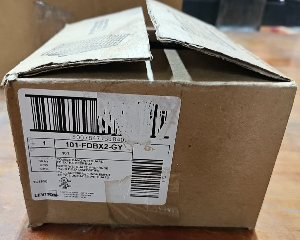 Leviton 101  FDBX2-G Gray 2-Gang Wetguard Fd Box