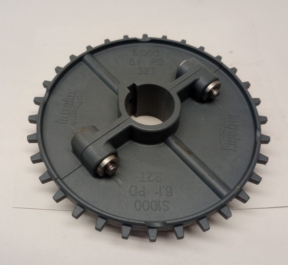 Intralox S1000-Split 1-1/4 Conveyor Sprocket 6.1 PD 32T Split Hub 1.25 bore key