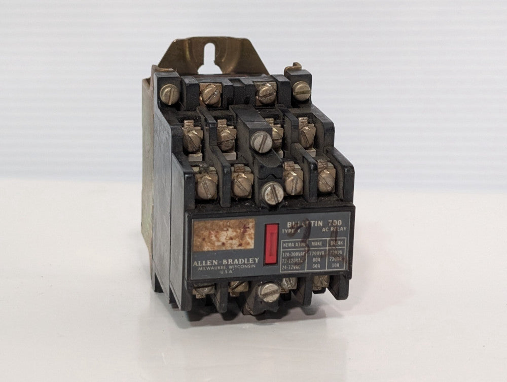 Allen Bradley 700-N600A1 Control AC Control Relay, 84AB86 Coil 110120v, Type N
