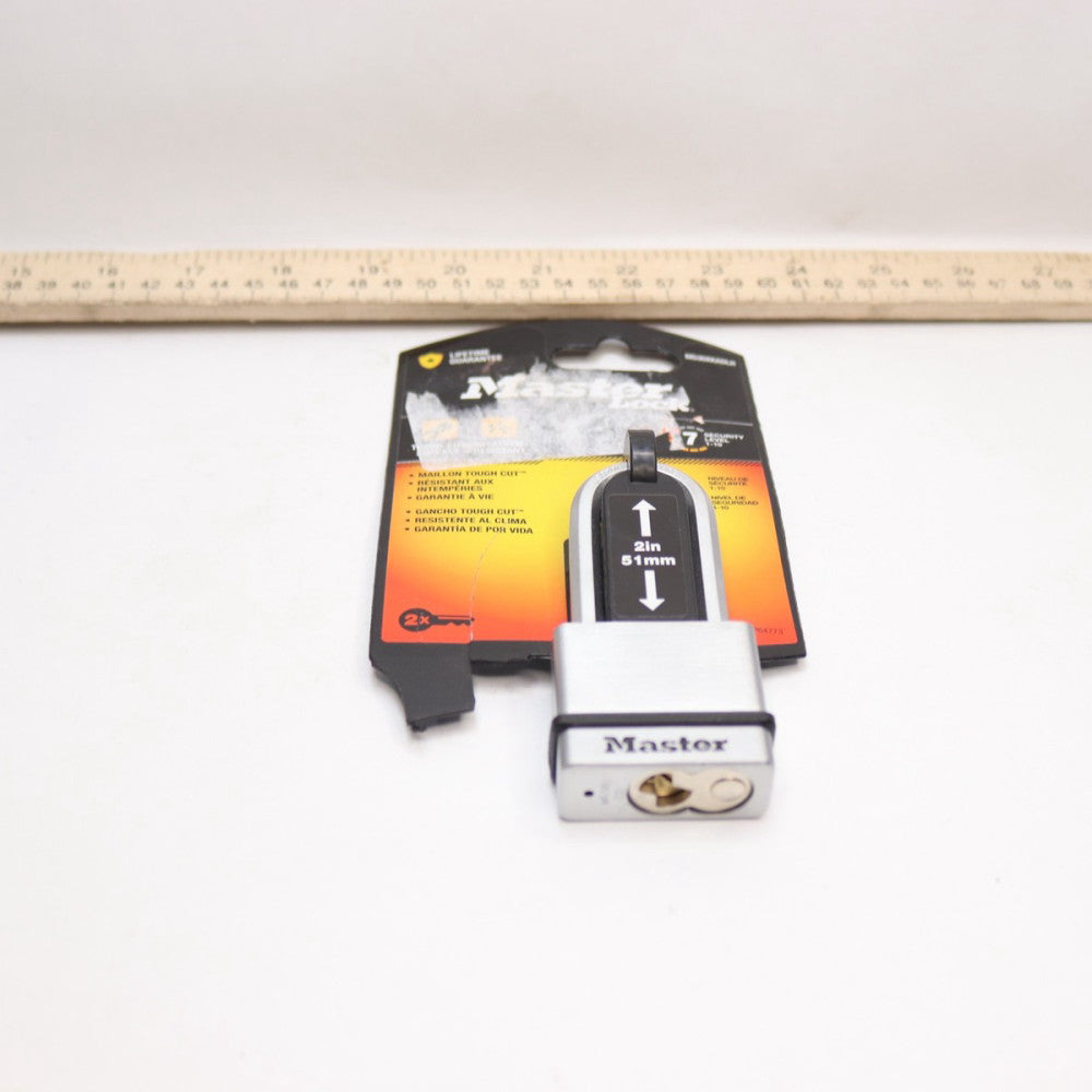 (1-Pk) Master Lock Magnum Keyed Padlock Solid Steel 1-3/4"- Incomplete
