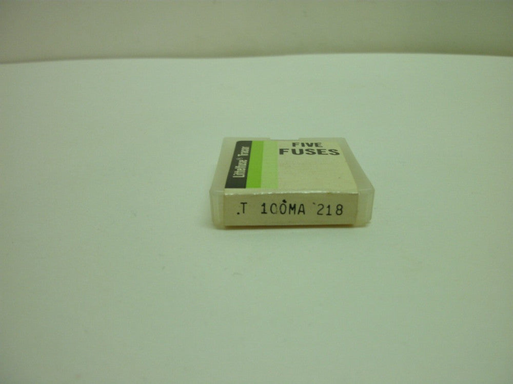 LITTELFUSE 100MA 218 AMPS 100MA 250 V SLOW BLOW 5mmX20mm 1-(PKG OF 5) NEW IB BOX