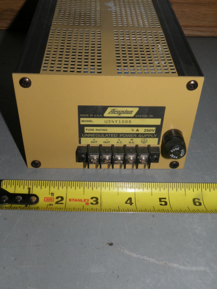 Acopian Unregulated Power Supply U24Y1000 24VDC 10A Load Tested