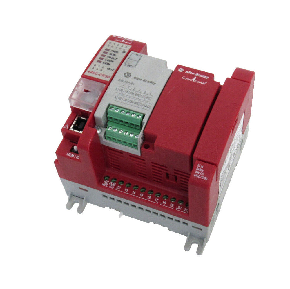USED ALLEN BRADLY 440C-CR30-22BBB SAFETY RELAY SER.A 2080-IQ4OB4 440CCR3022BBB