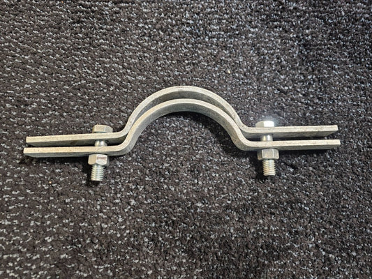 (QTY 2) Riser Extension Pipe Clamp Fig 261  For 4" Pipe Size, Galvanized Steel