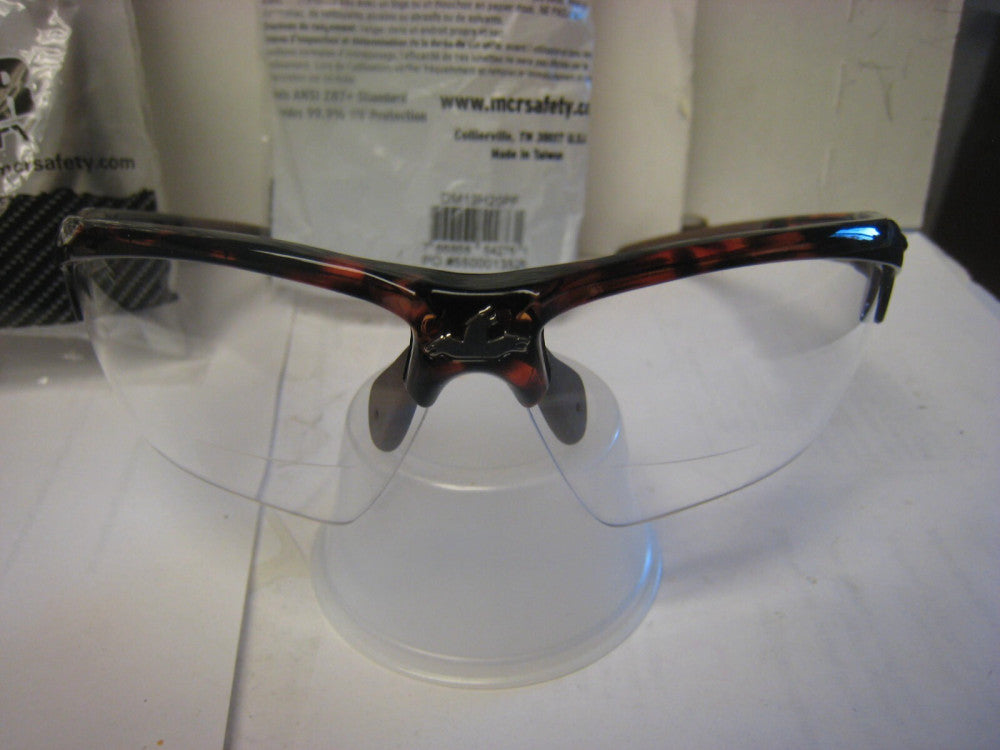 MCR SAFETY DM13H20PF Bifocal Safety Reading Glasses,+2.00 DOMINATOR