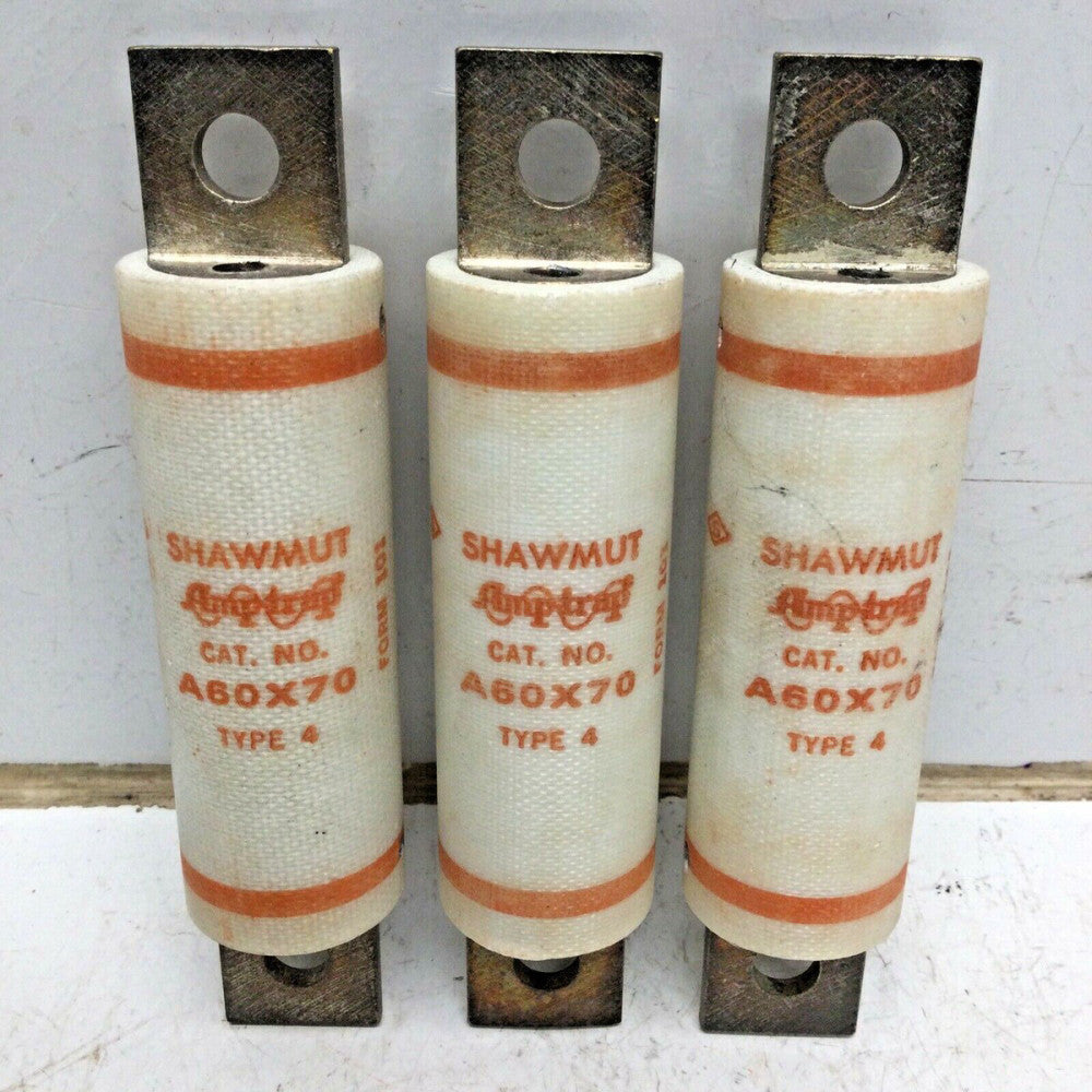 GOULD FERRAZ SHAWMUT A60X70 AMPTRAP TYPE 4 FUSE 70 AMP 600V (3 PACK)