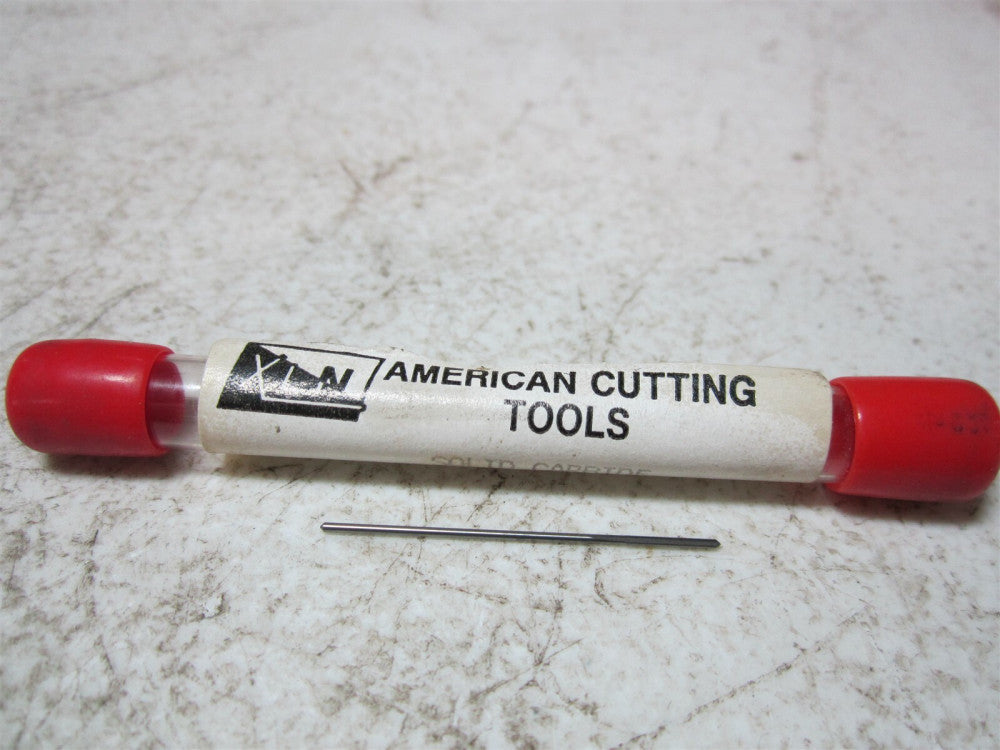XLN Premium Carbide Tool 0.037" Diam 4 Flute Straight Flute Solid Carbide Reamer