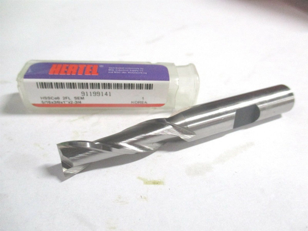 (E299914091) 5/16" x 1" x 3/8" x 2-3/4" OAL Cobalt RH 2 Flute Square End Mill 