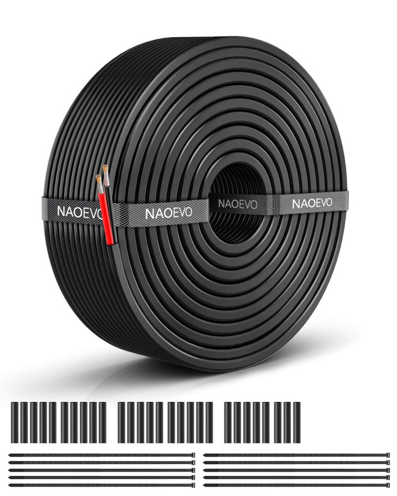 14 Gauge Wire 2 Conductor Electrical Wire, 14 AWG Stranded PVC Cord, 12V