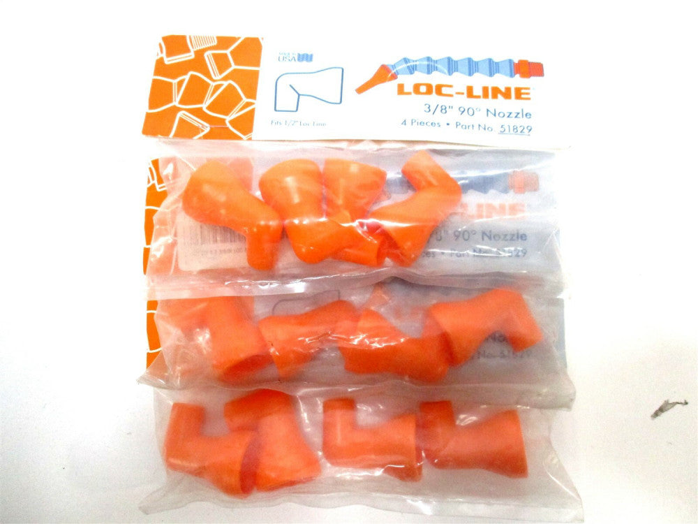 Loc-Line (51829) 1/2" Hose Inside Dia Acetal Copolymer 90 Deg Nozzle - 12 PC
