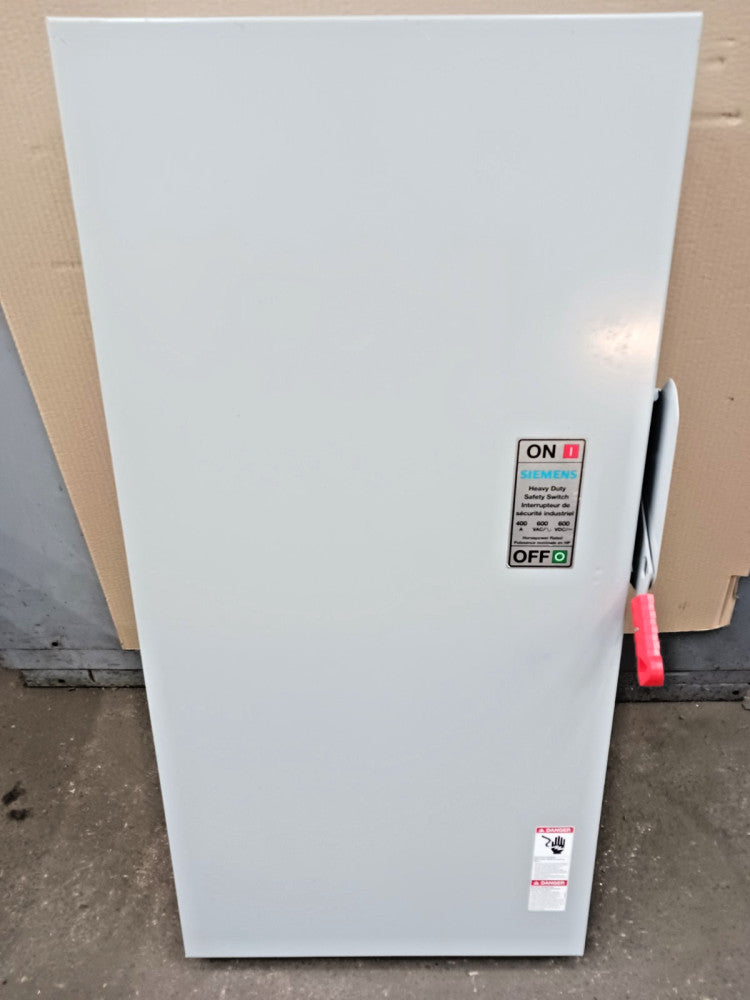 Siemens 400 Amp Fusible Heavy Duty Safety Switch 3 Pole 600 VAC / VDC HF365NA