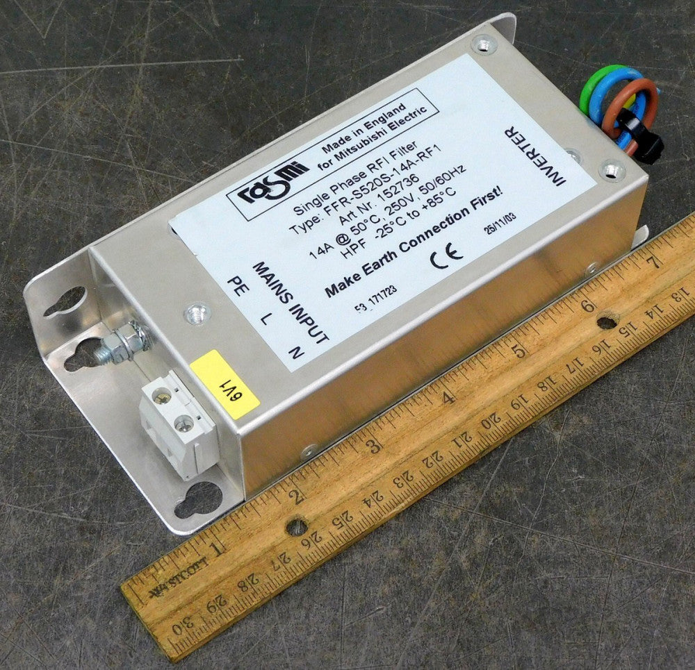 Rasmi FFR-S520S-14A-RF1 RFI Noise Filter 250V AC 14 A 50/60 Hz 0.75 W