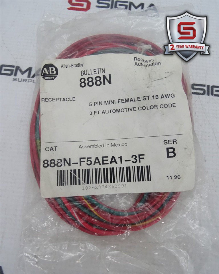 ALLEN BRADLEY 888N-F5AEA1-3F SERIES B RECEPTACLE