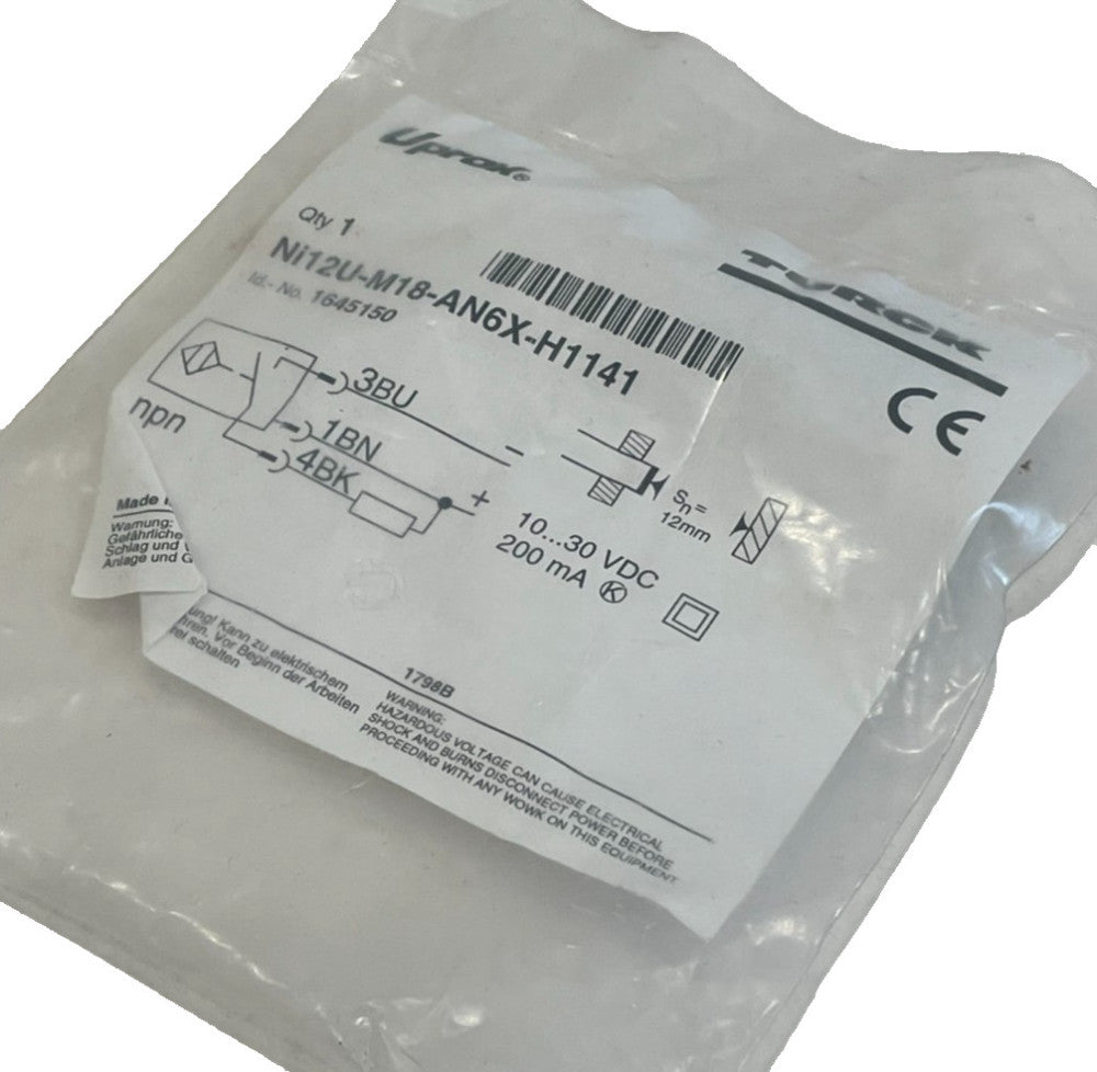 NEW TURCK NI12U-M18-AN6X-H1141 INDUCTIVE SENSOR 1645150 NI12UM18AN6XH1141