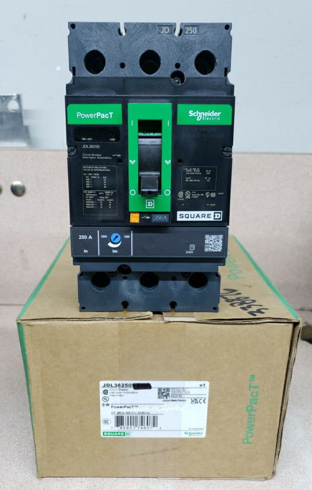 New Take Out! SQUARE D JDL36250 3 POLE 250 AMP 600V CIRCUIT BREAKER 
