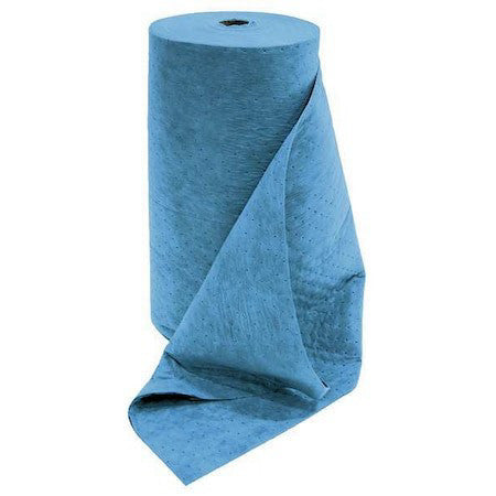 Spilfyter M-90Bx Sorbent Roll, 66 Gal, 32 In X 150 Ft, Oil, Blue, Polypropylene