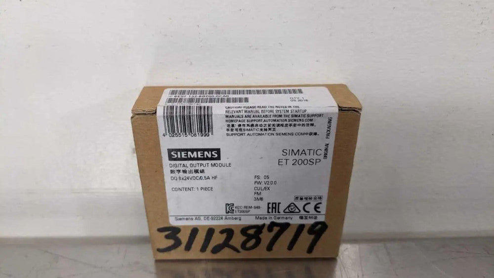 Siemens 6ES7 132-6BF00-0CA0 Digital Output Module DQ 8x24VDC 0.5A SIMATIC ET 200