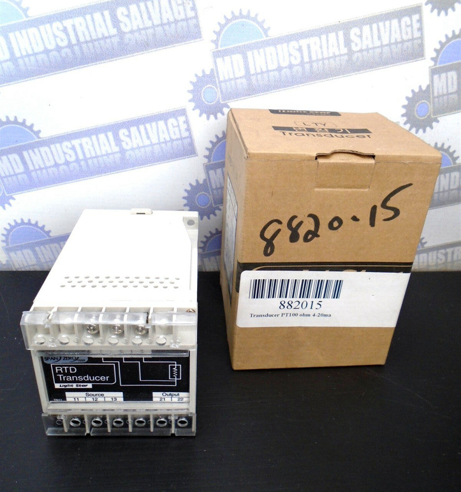 Light Star - KTP-116 - RTD TRANSDUCER -4-20mA DC - PT100 Ohm - 110-220 VAC (NEW)
