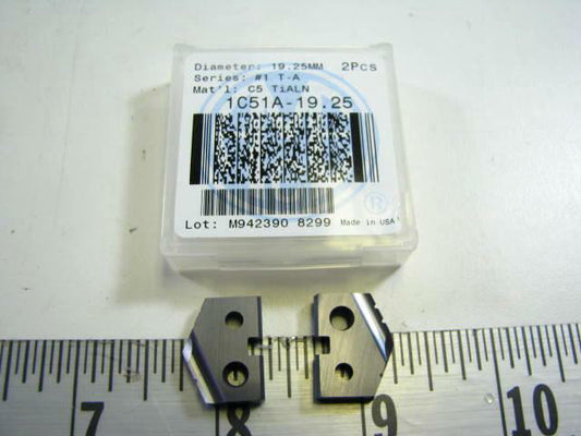 2 Pieces AMEC 19.25mm 1C51A-19.25 Drill Blade Inserts NEW