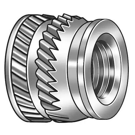 Zoro Select Th-M25-Sv-Pk100 Ultrasonic Insert, M2.5-0.45, 9/64 In L, 0.159 In