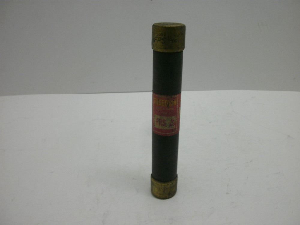 BUSSMANN FUSETRON FRS 6/10 FUSE 6/10 AMPS DUAL ELEMENT 600 VOLTS OR LESS