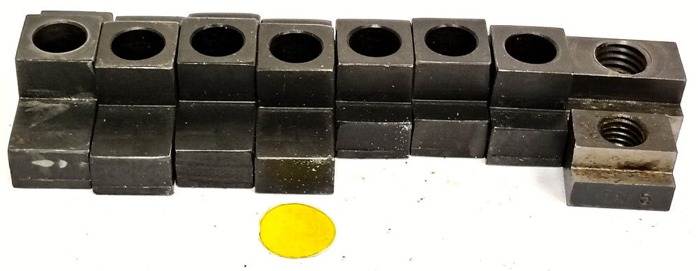 UNBRANDED 1/2", 9/16" & 7/16" T-SLOT NUTS STEEL W/ BLACK OXIDE FINISH LOT OF 9