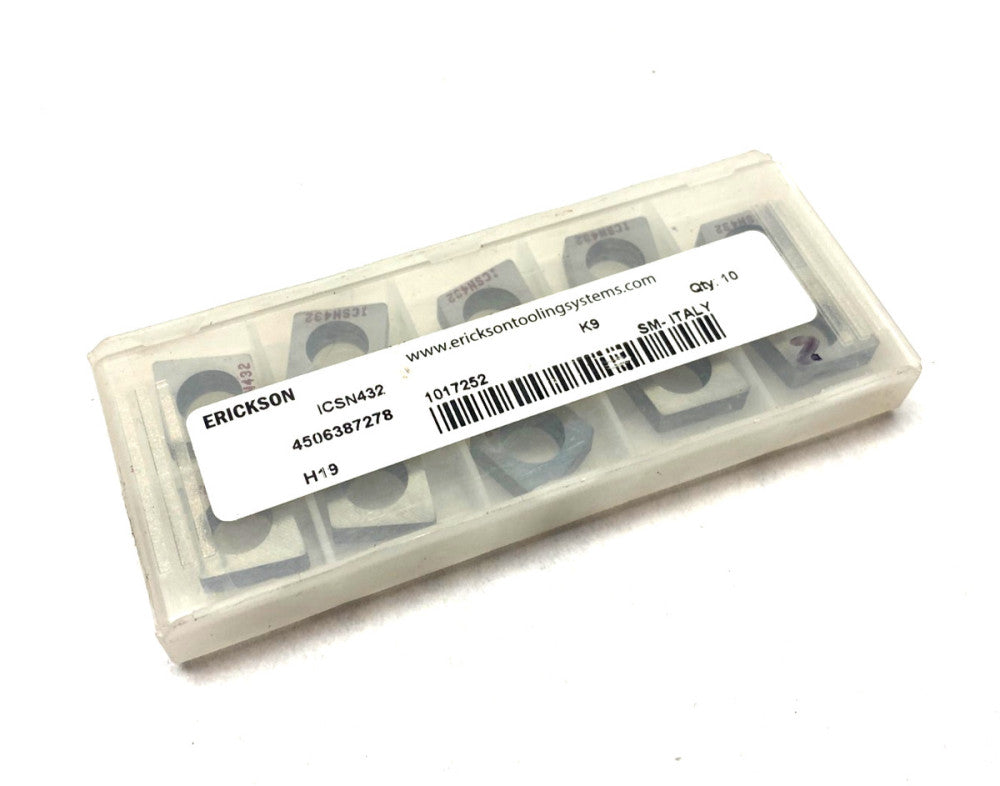Erickson 1017252 Indexable Turning Shim Insert ICSN432 PKG OF 10