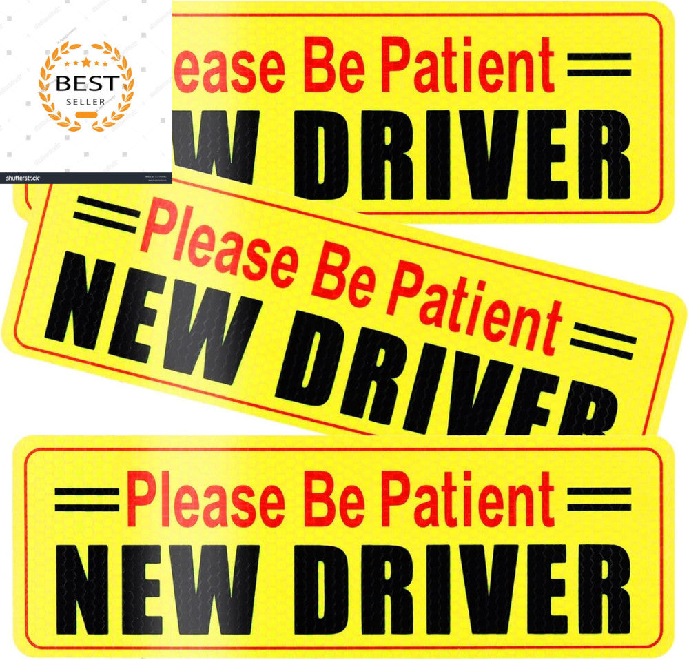 New Driver Magnet for Car, 3Pcs Magnetic Reflective Novice Driver Stickers, Car 