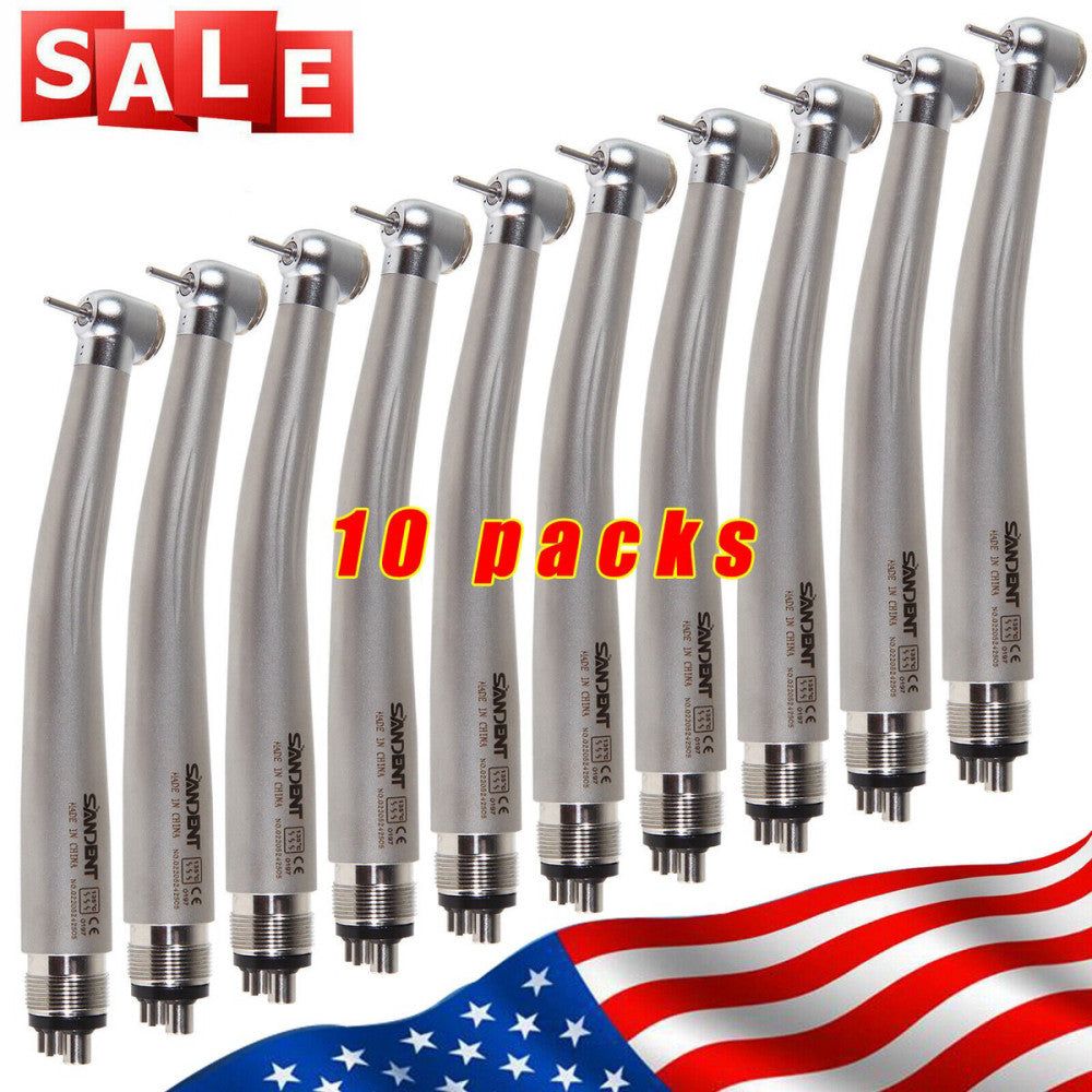 10* NSK PANA MAX Style Dental High Speed Turbine Handpiece Standard 4 Hole Push