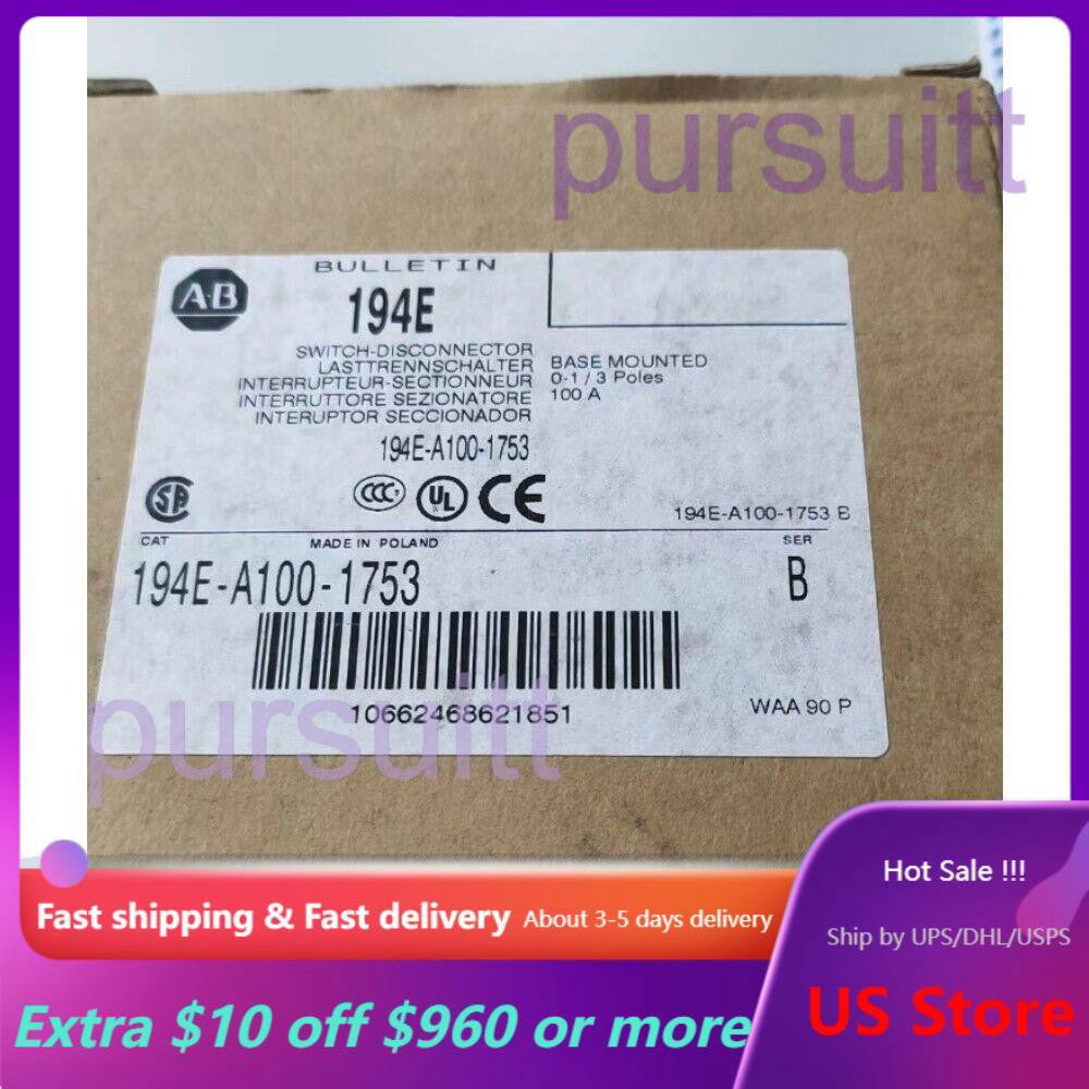 New In Box AB Disconnect Switch 194E-A100-1753 Switch 194EA1001753 US Free Tax