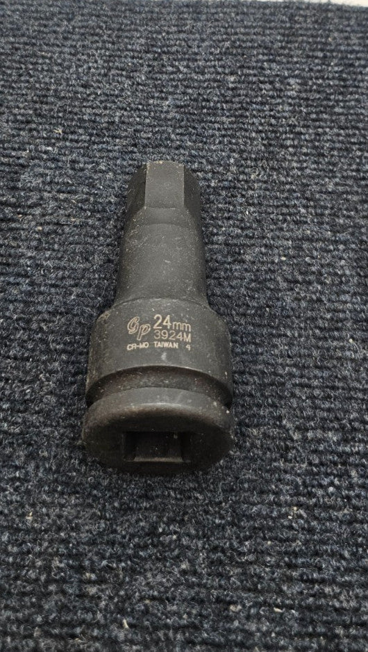 Grey Pneumatic GP 3924M SOC 24MM 3/4D IMP HEX MALE Black
