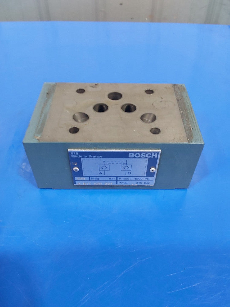 Bosch 0 811 020 027 0811020027 Hydraulic Check Valve Block 4500PSI