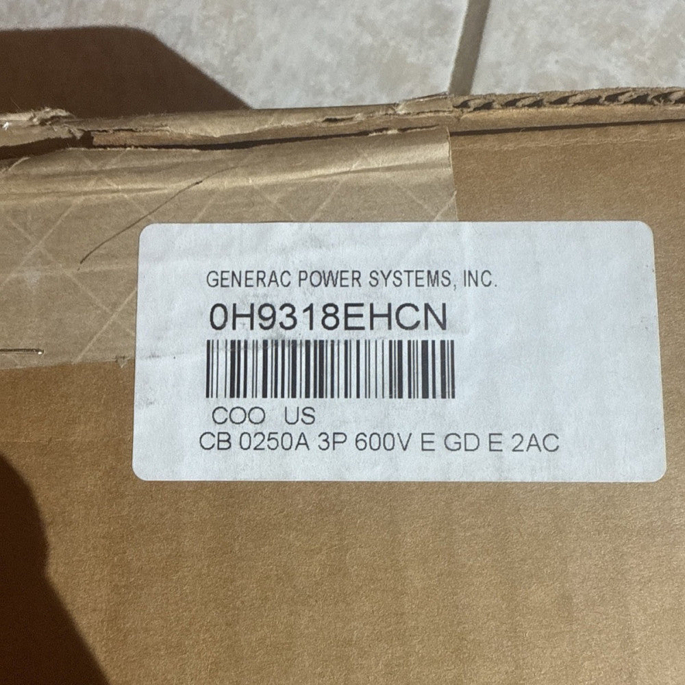 Eaton Generac J250E-C  0H9318EHCN Breaker JT325032 Trip JGE3250NNWC New in Box