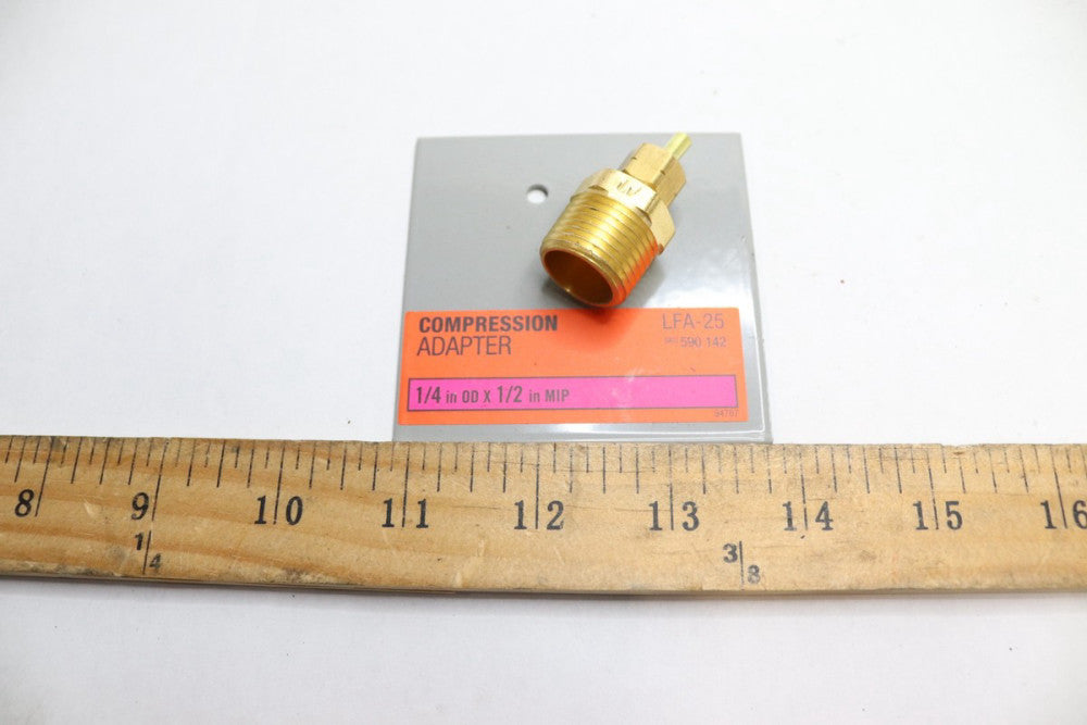 Watts Compression Adapter 1/4" OD x 1/2" MIP LFA-25 - Display Plate with Product