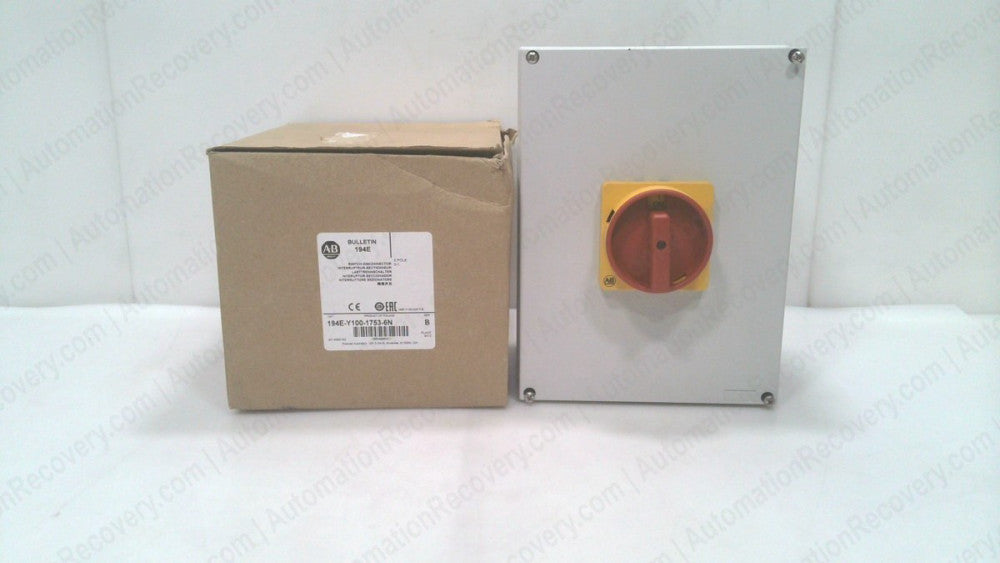 ALLEN BRADLEY 194E-Y100-1753-6N SERIES B, LOAD SWITCH, NEW #342530
