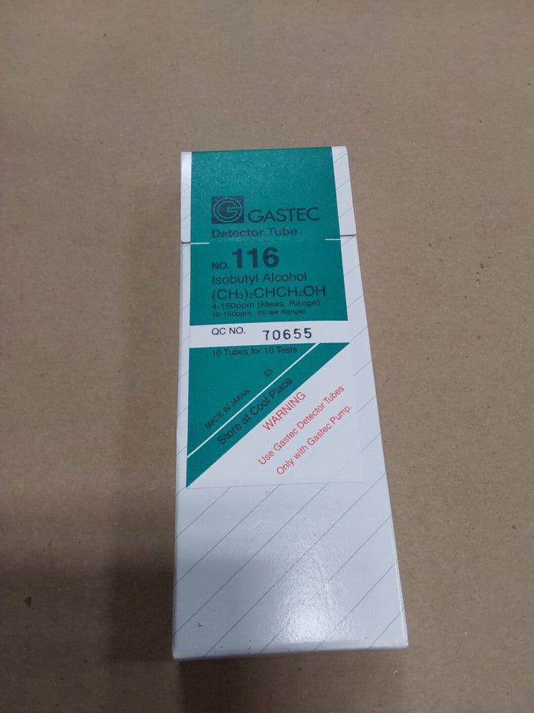 GASTEC No. 116 Isobutyl Alcohol Detector Tube, Box Of 10