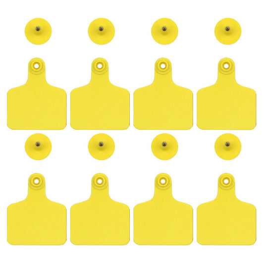100PCS Plastic Ox ID Tag Animal Ear Tags Animal Tags Cow Blank Ear Tag