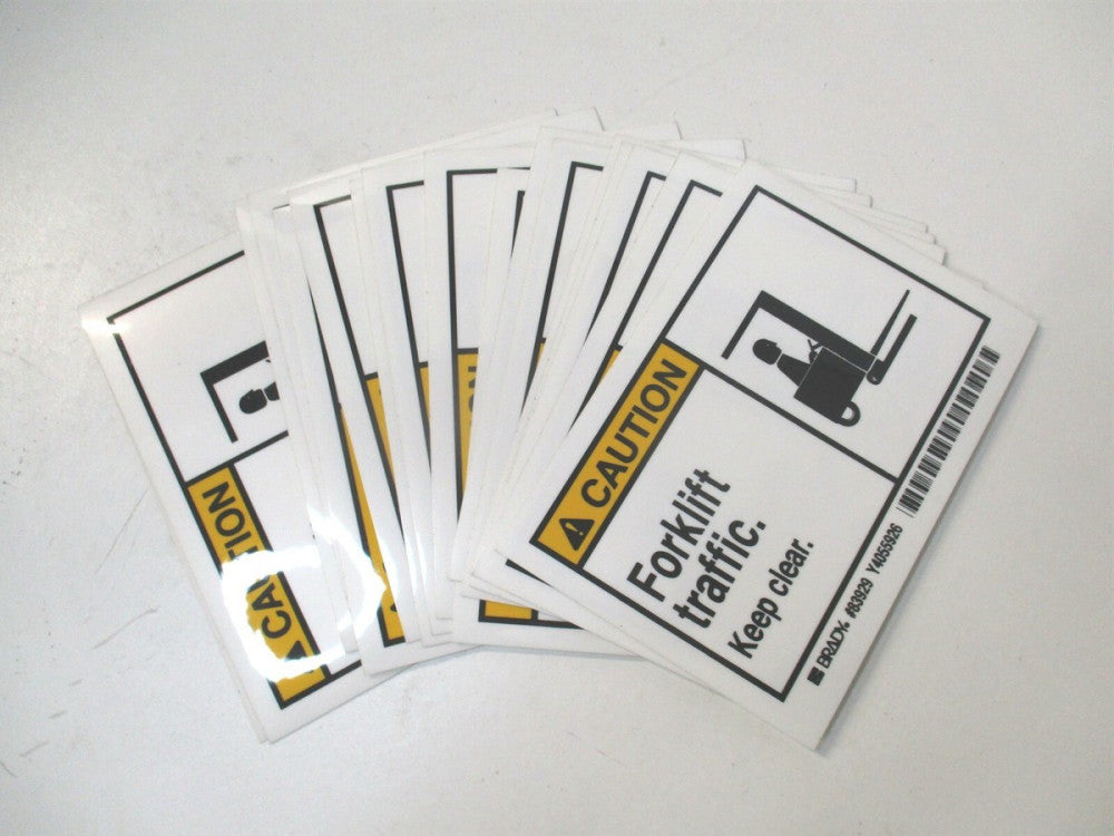 Brady (83929) 3-1/2 x 5 Forklift Traffic. Keep Clear. Safety Sign Label - Qty 17