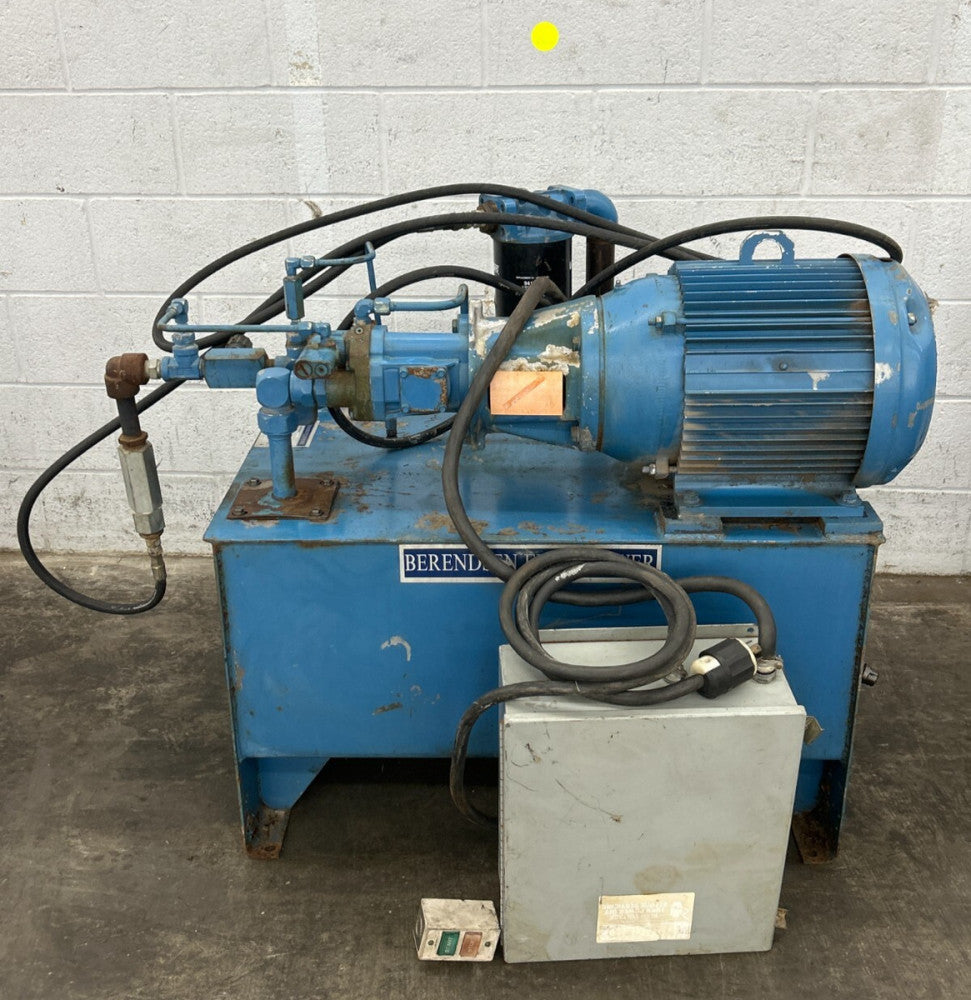 BERENDSEN FLUID POWER UNIT U 00539 W/LINCOLN AC MOTOR 15 HP 1750 RPM