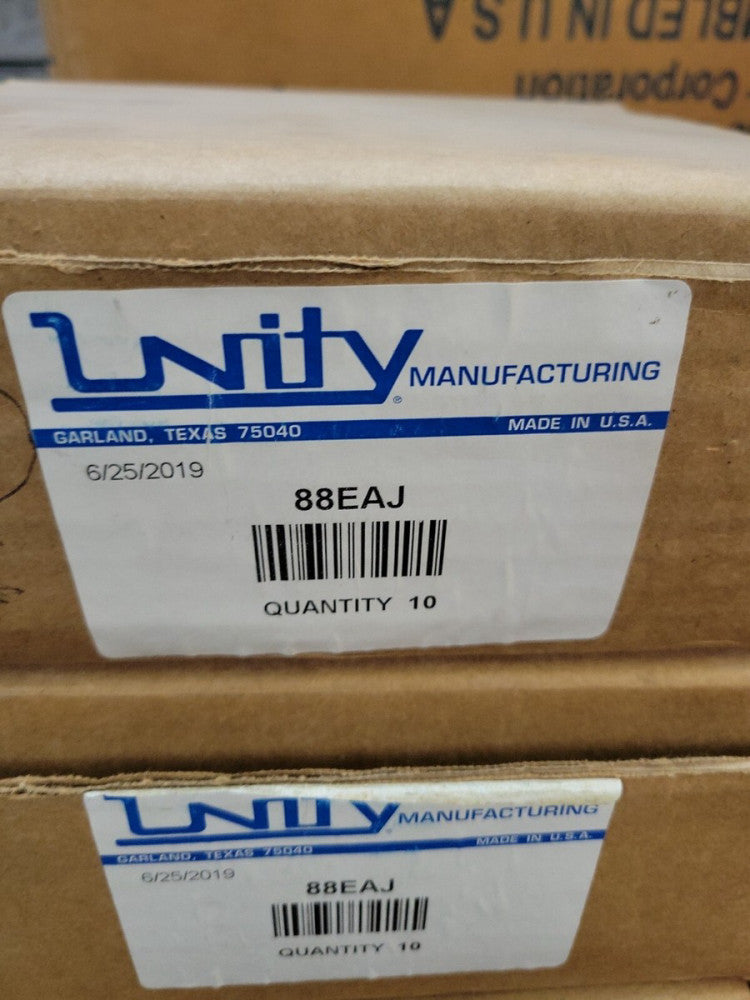 1  BOX OF 10 - UNITY MANUFACTURING RED POWDERCOATED TYPE 1  ELECTRICAL BOX 88EAJ