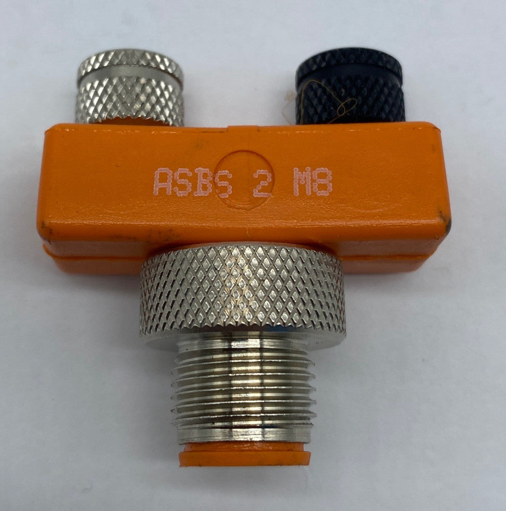 IFM ASBS-2-M8 Cable Splitter Tee, M12 to Dual Female 