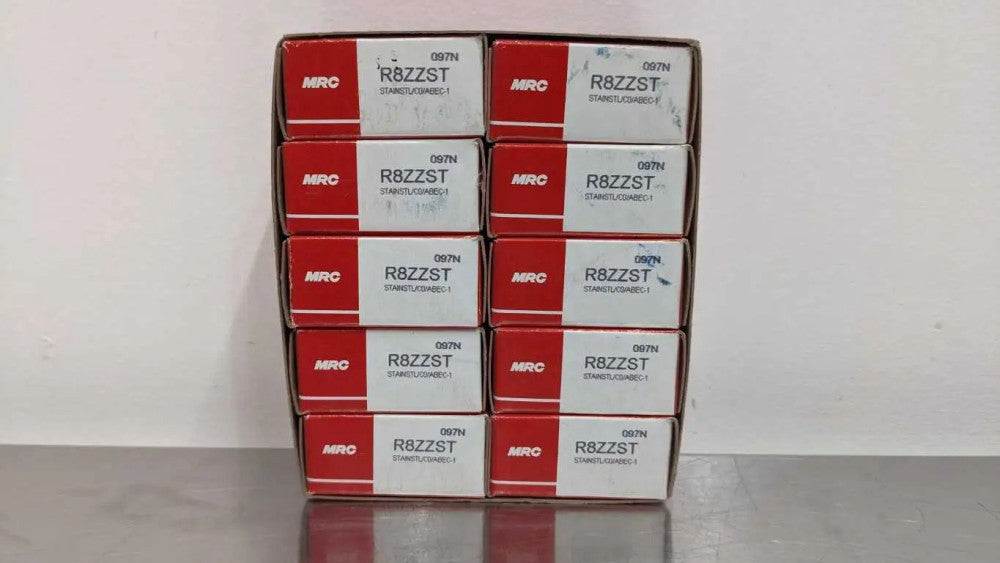 10 Pack MRC R8ZZST Deep Groove Ball Bearing 1/2" ID x 1 1/8" OD x 5/16" Wide STA