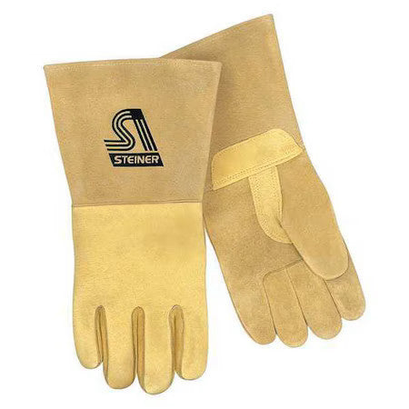 Steiner P750-X Welding Gloves, Gauntlet Cuff, Straight Thumb, Pigskin, Xl, 1 Pr