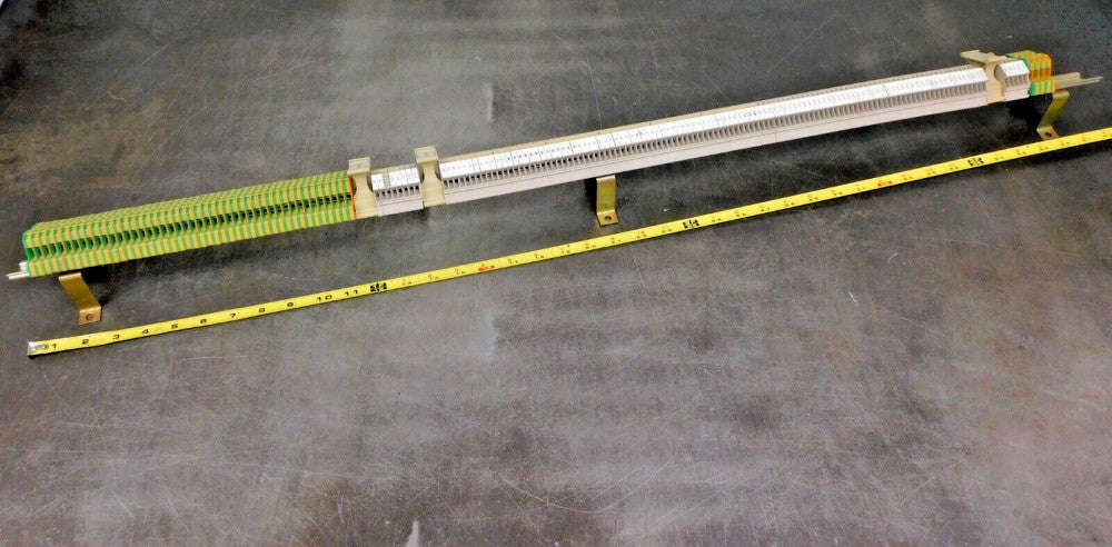 Weidmuller EK2.5/35 Ground Terminal Block DIN Rail Lot of 165 Pieces Plus Rail