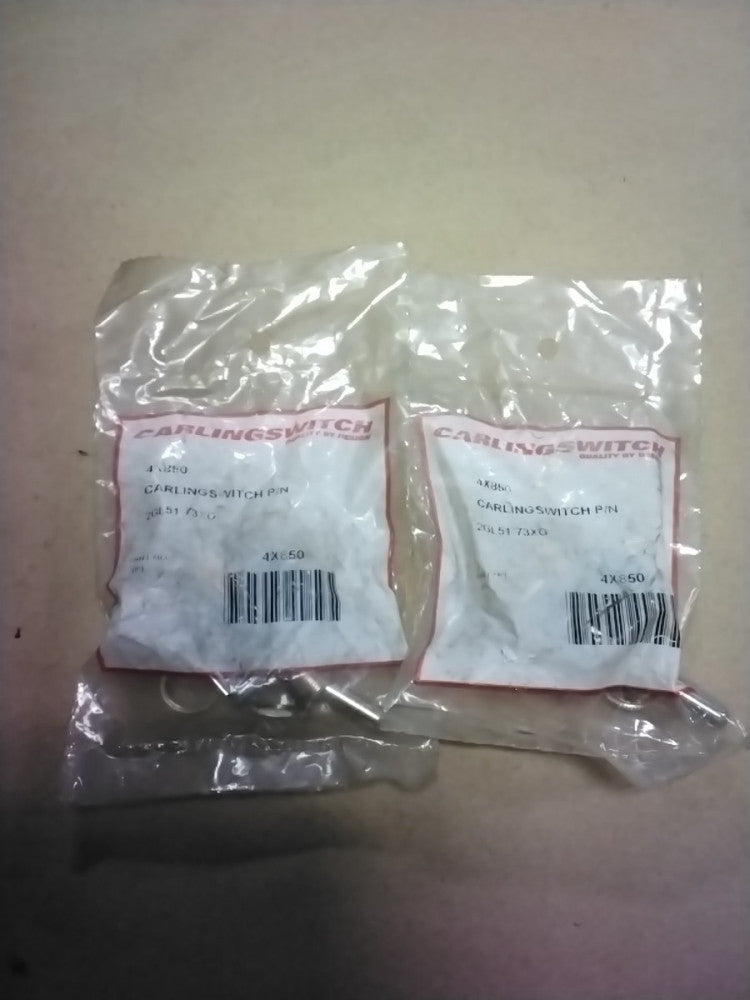 CARLING TECHNOLOGIES 2GL51-73XG TOGGLE SWITCH 4X850, LOT OF 2