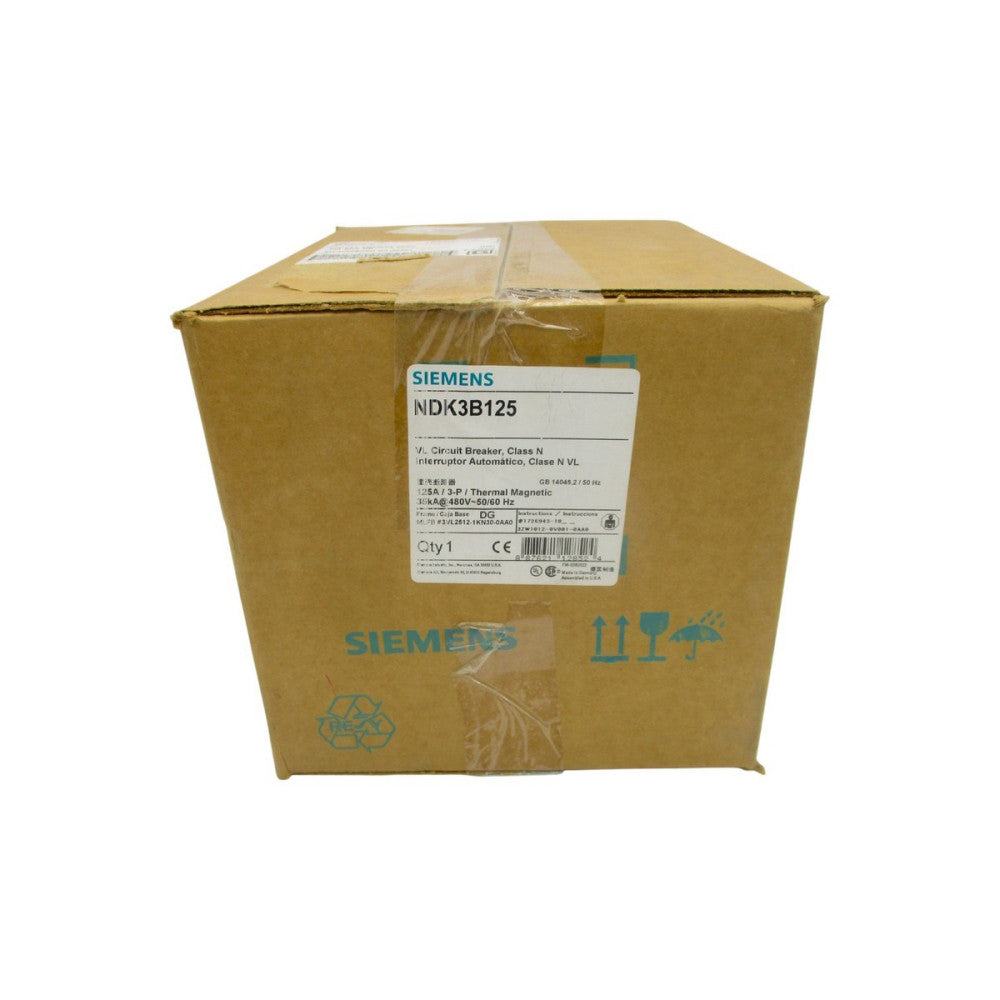 SIEMENS NDK3B125 3VL2512-1KN30-0AA0 480V 125A NSFS