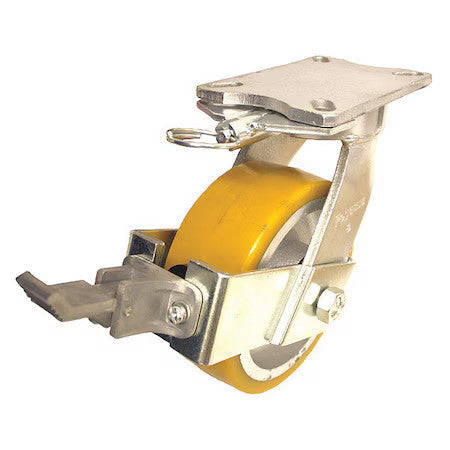 Zoro Select P27s-Uy080r-18-Wk-Dl Plate Caster,2500 Lb. Load Rating