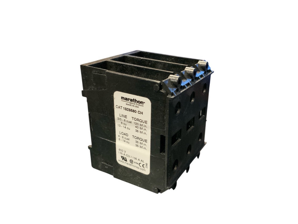 Marathon 1323580 CH Power Distribution Block, 3-Pole, 1-Line 6-Load, 175A 600V