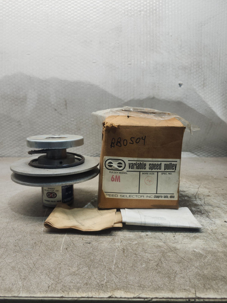 NEW IN BOX SPEED SELECTOR VARIABLE SPEED PULLEY BORE SIZE 3/4'' MODEL 6M